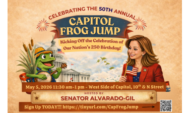 Flyer for Frog Jump Event